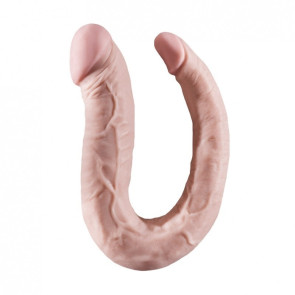 NMC HOODLUM U Shape Double Dong, PVC, Flesh, 40 cm (16 in), Ø 4,6 cm (1,8 in)